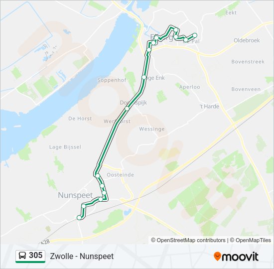 305 Bus Line Map