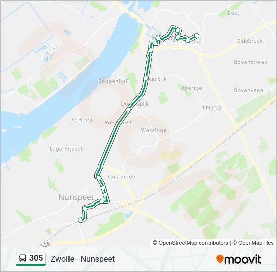 305 Bus Line Map