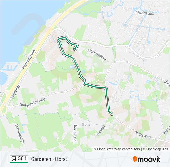 501 Bus Line Map