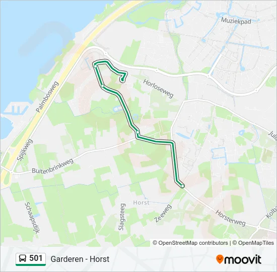 501 Bus Line Map