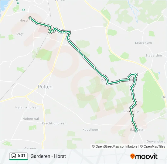 501 Bus Line Map
