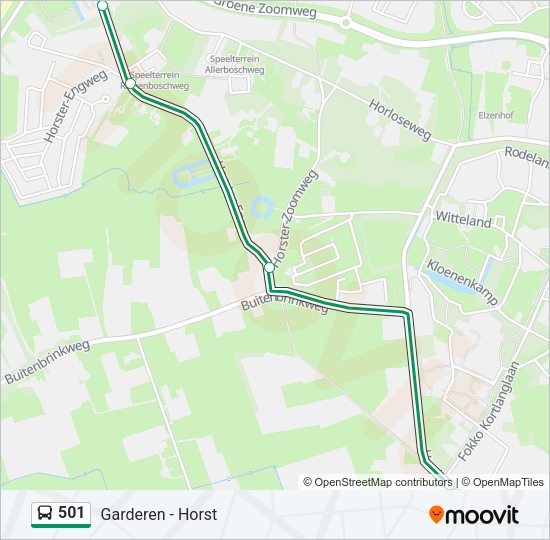 501 Bus Line Map