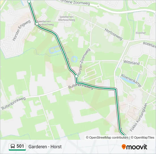 501 Bus Line Map