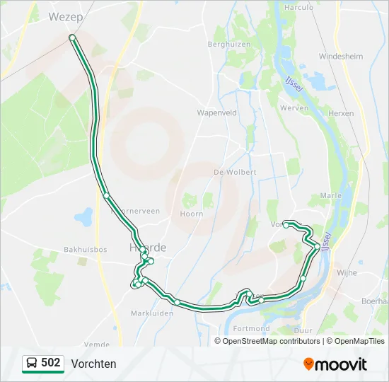 502 Bus Line Map