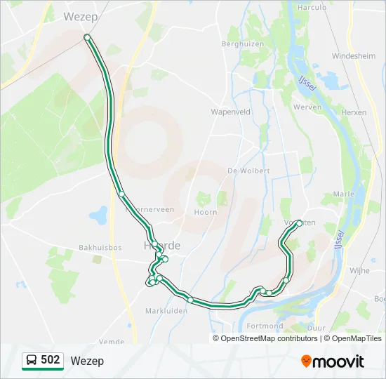 502 Bus Line Map
