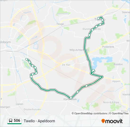 506 Bus Line Map