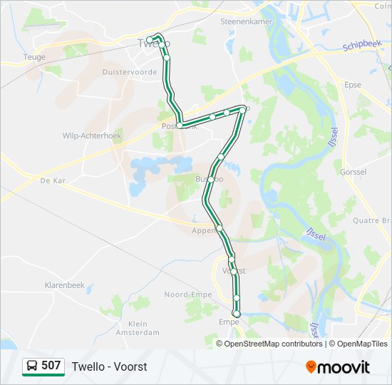 507 Bus Line Map