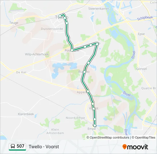 507 Bus Line Map