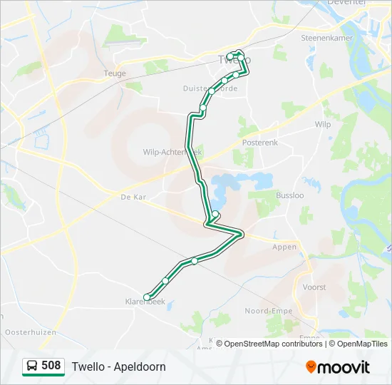 508 Bus Line Map
