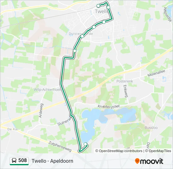 508 Bus Line Map