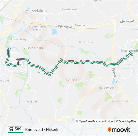 509 Bus Line Map