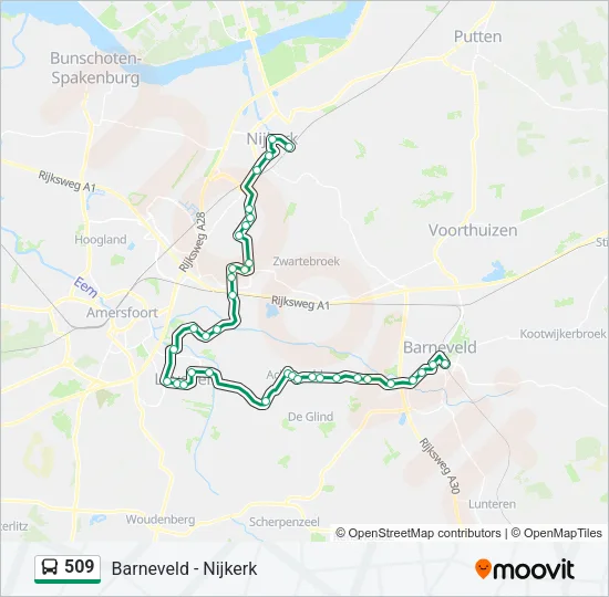 509 Bus Line Map