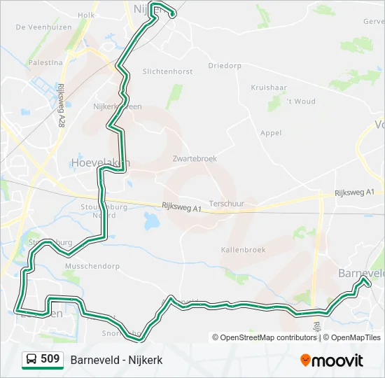509 Bus Line Map