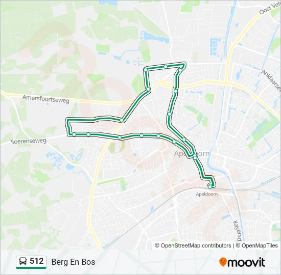 512 Bus Line Map