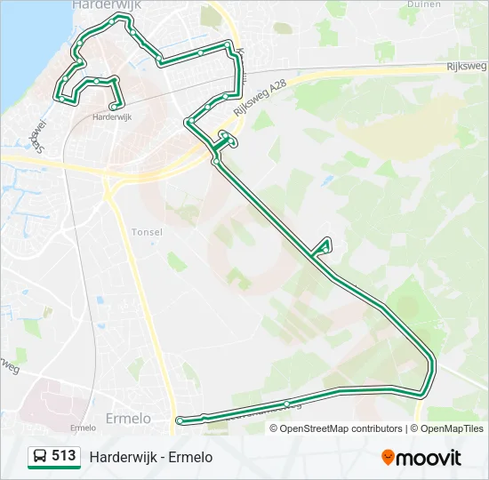 513 Bus Line Map