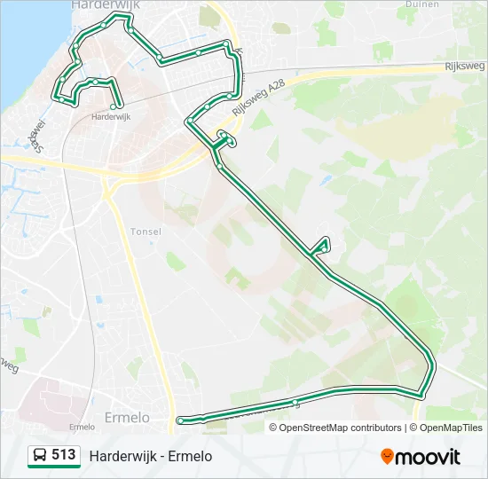 513 Bus Line Map