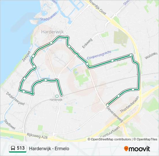 513 Bus Line Map