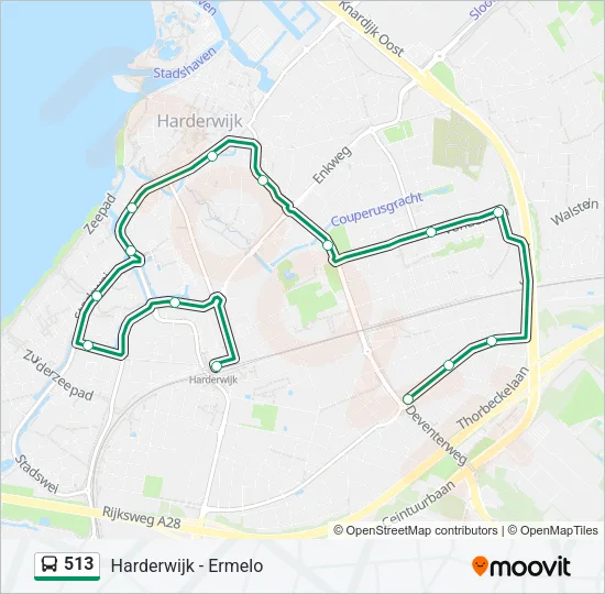 513 Bus Line Map