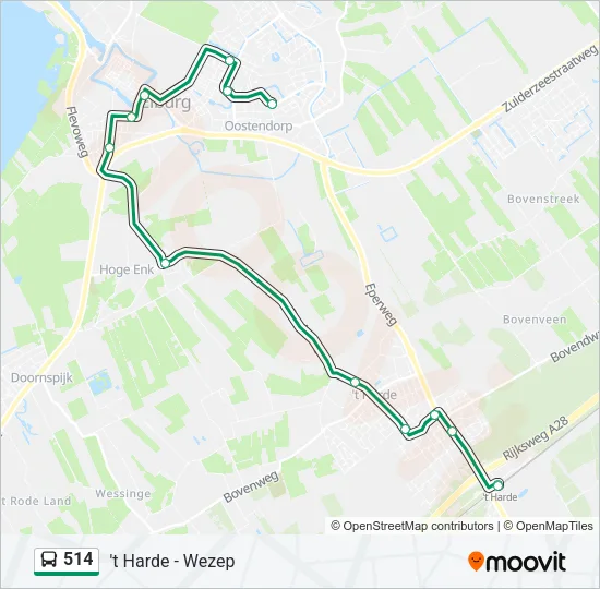 514 Bus Line Map