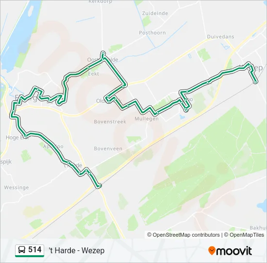 514 Bus Line Map