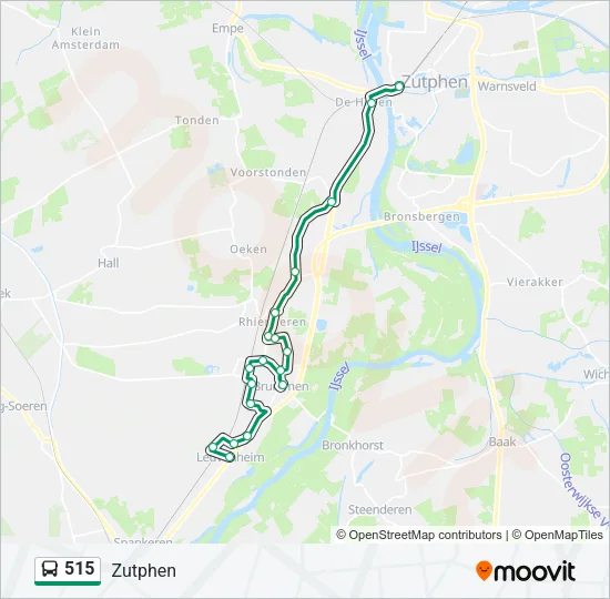 515 Bus Line Map