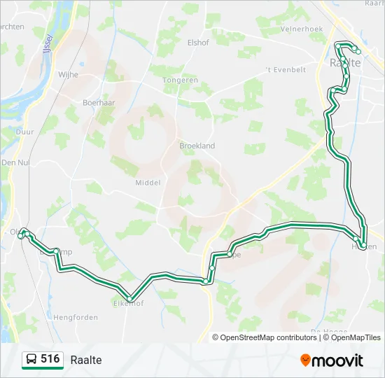 516 Bus Line Map