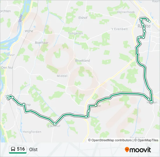 516 Bus Line Map