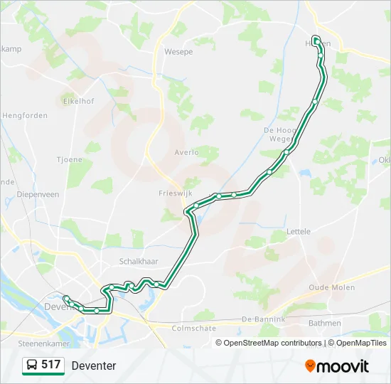 517 Bus Line Map