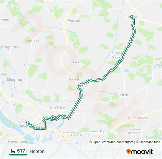 517 Bus Line Map