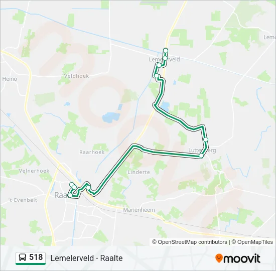 518 Bus Line Map