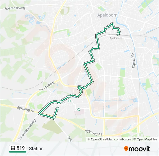 519 Bus Line Map