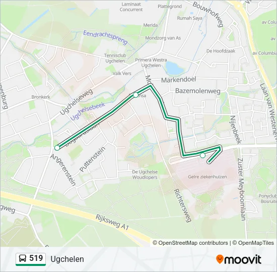 519 Bus Line Map