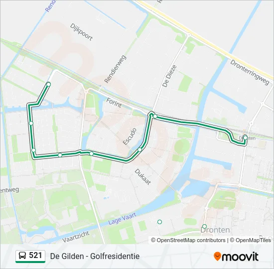 521 Bus Line Map