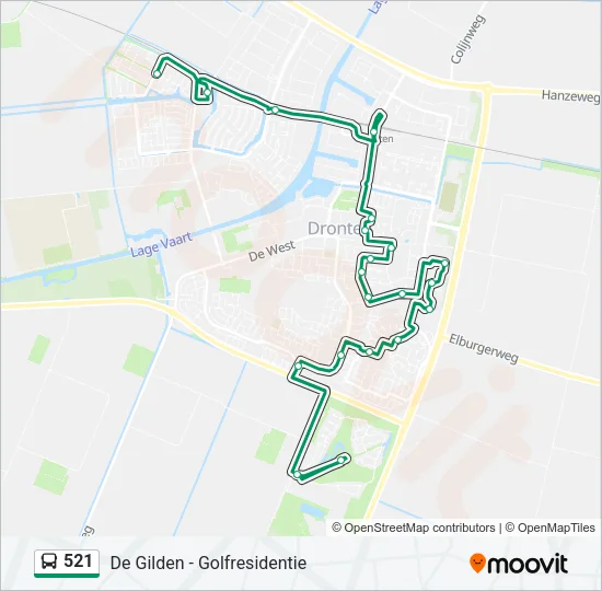 521 Bus Line Map
