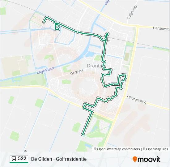 522 Bus Line Map