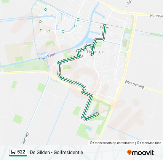 522 Bus Line Map