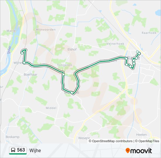 563 Bus Line Map