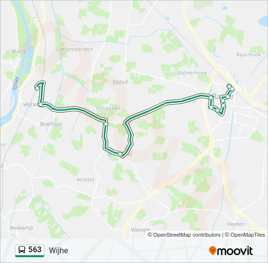 563 Bus Line Map