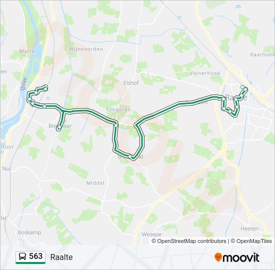 563 Bus Line Map