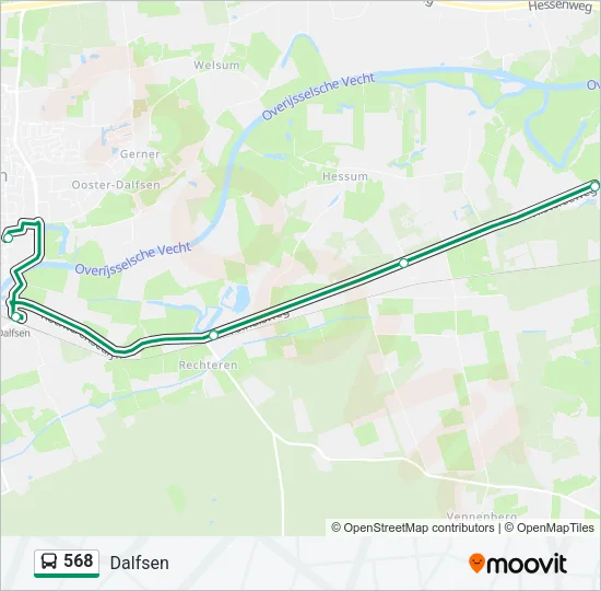568 Bus Line Map