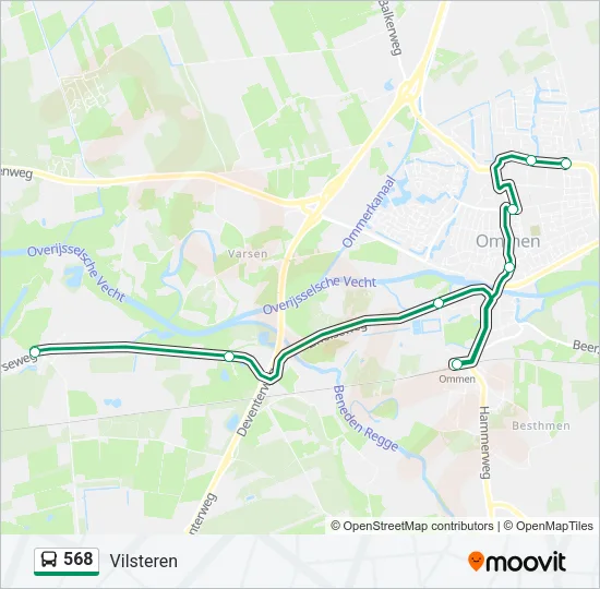 568 Bus Line Map