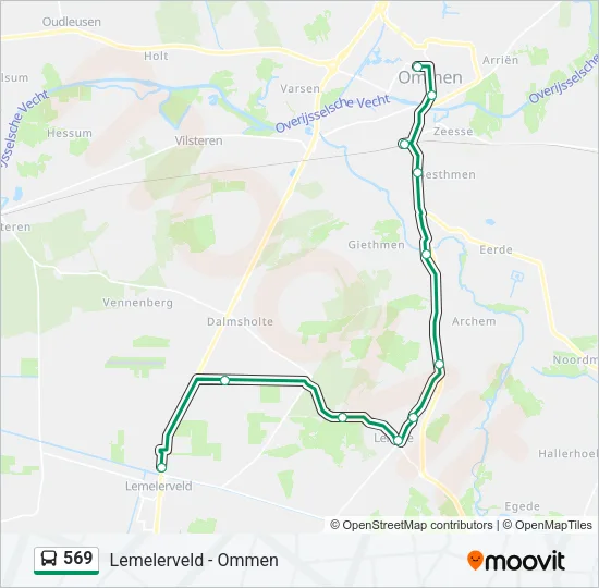 569 Bus Line Map