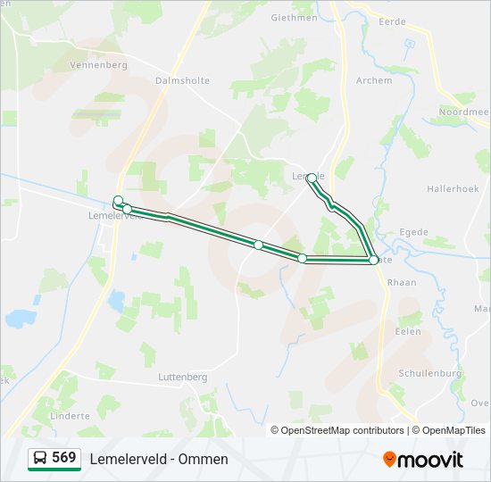 569 Bus Line Map