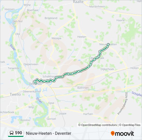 590 Bus Line Map