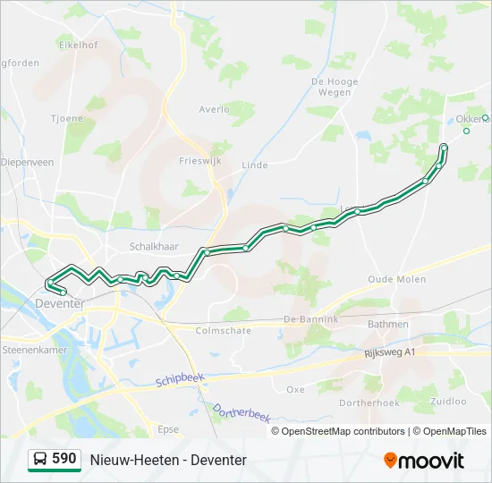 590 Bus Line Map