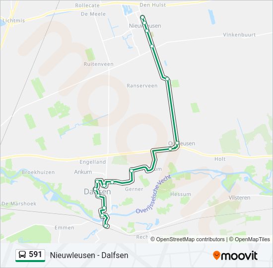 591 Bus Line Map