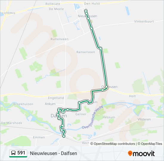 591 Bus Line Map