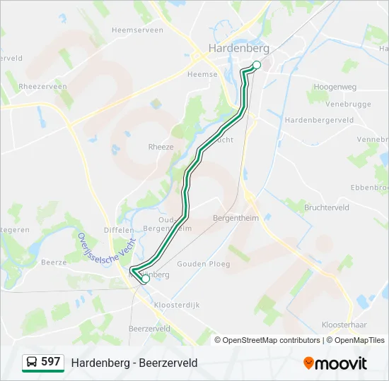 597 Bus Line Map