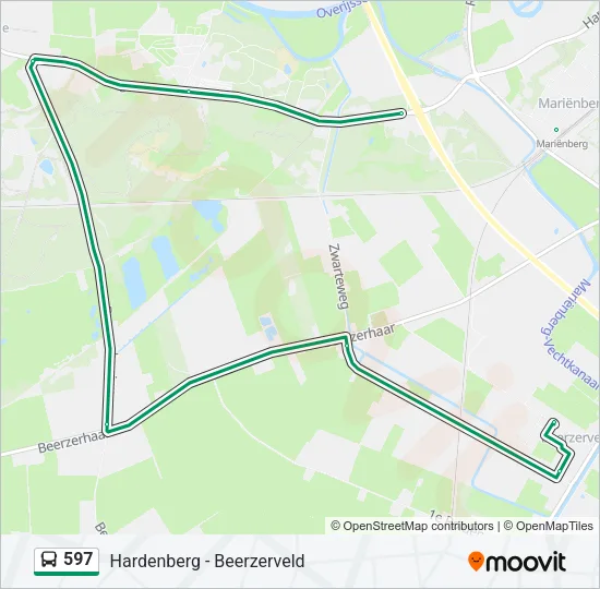597 Bus Line Map