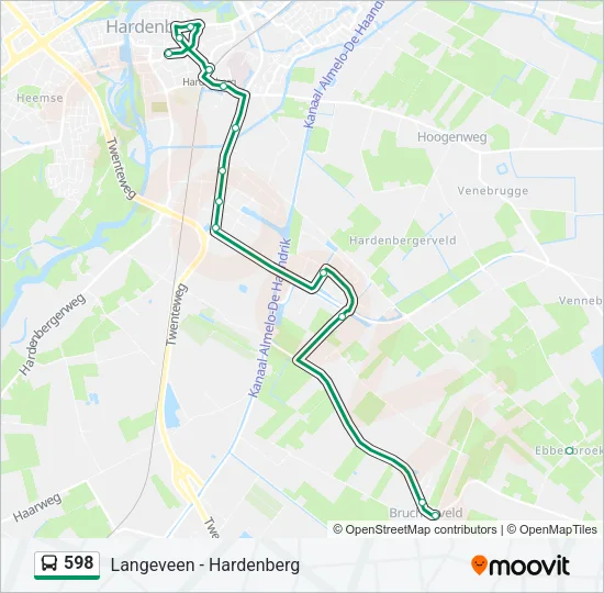 598 Bus Line Map